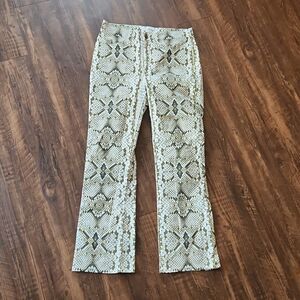 J. Crew snakeskin print pants size 27 NWOT